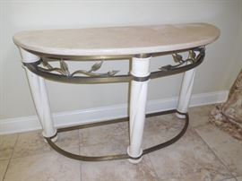 Marble top foyer table