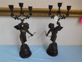 Bronze candelabras