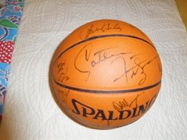 Team signed basketball