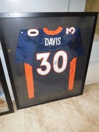 Autographed game jersey of Terrell Davis of the Denver Broncos