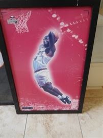 Autographed poster; Antonio McDyess