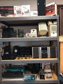 stereos, speakers, keyboards