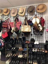 hats, purses, men and women shoes