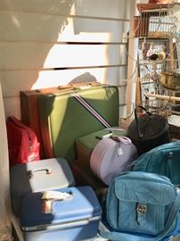 Vintage luggage, train cases,suit cases, carry on bags, hat boxes