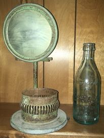 Shaving stand, Coke bottle from Selma, Alabama does have some damage