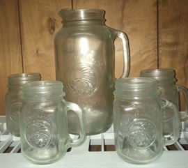 Golden Harvest mugs and pitcher