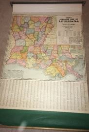 Roll up school state of Louisiana map