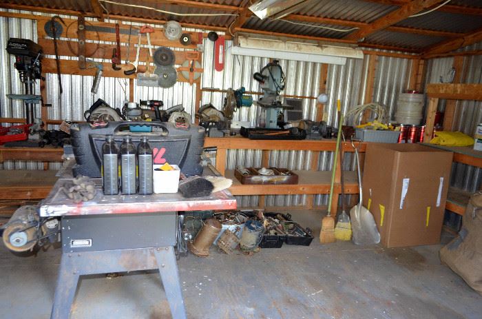 shed full of tools