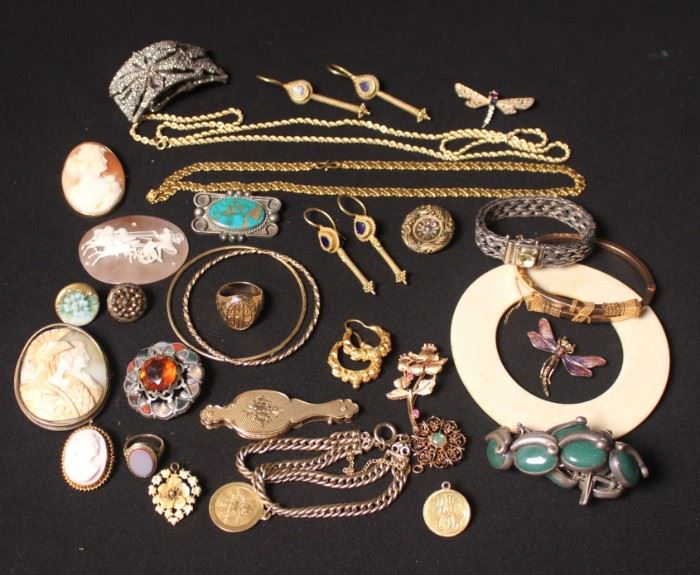 Estate Silver & Gold Jewelry