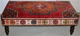 Lauren Grey Kilim Ottoman