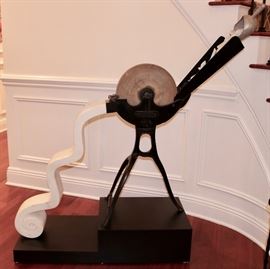 Shirley Klinghoffer "Recycle-Grinder" Marble Sculpture