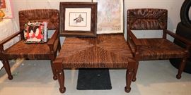 Rattan Three Piece Set