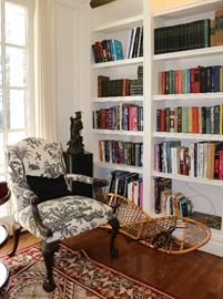 Mahogany Ball & Claw Armchair, Antique Snowshoes