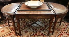 Three piece Cane Top Coffee table
