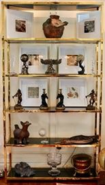 Modern Brass Etegere