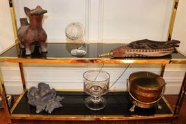 Antique Carved Wood Bellows