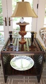 Pair of Incredible Metal Mounted Side Tables