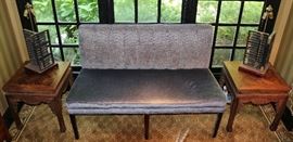 Custom Upholstered Settee