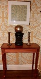 Pair of Inlaid Bench-Made Console Tables