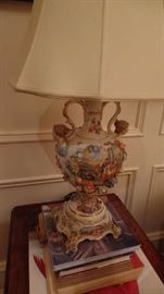 19th C. German believe to be rare Meissen  vases made into lamps..Extremely high quality,,$4,800 pair 