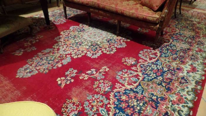 large antique rug,,approx 18' x 13'...$1500