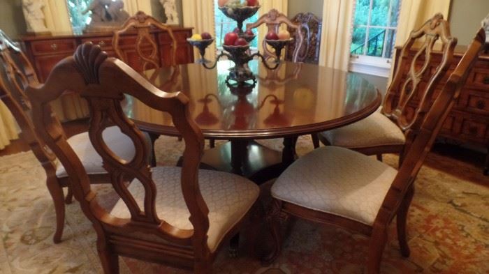 60 " dinning room table and 8 chairs