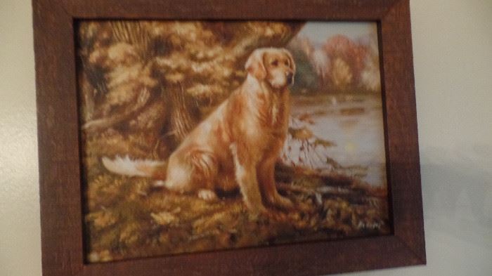 oil painting of dog 
