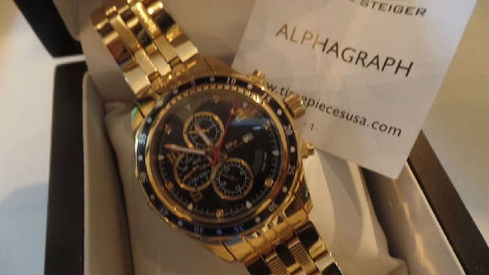 We have 2 of these.  Never Worn.. Daniel Steiger Alphagraph Men's Watch Sell Now $200 each today $75