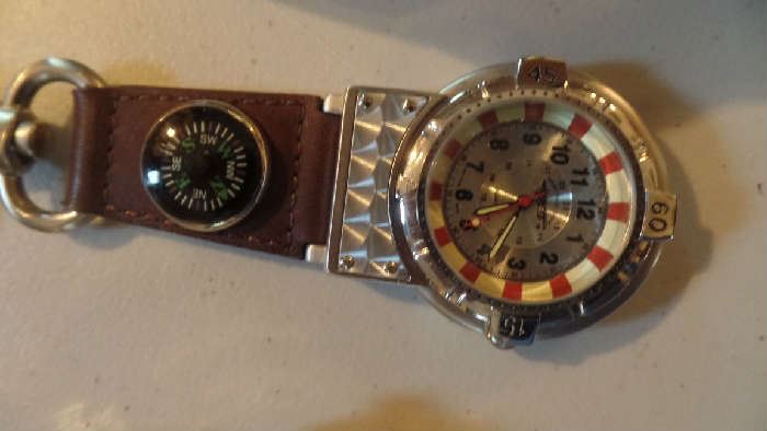 Spirit of St. Louis Fob Watch with Compass (Still Has crystal protector covering crystal) $85.00