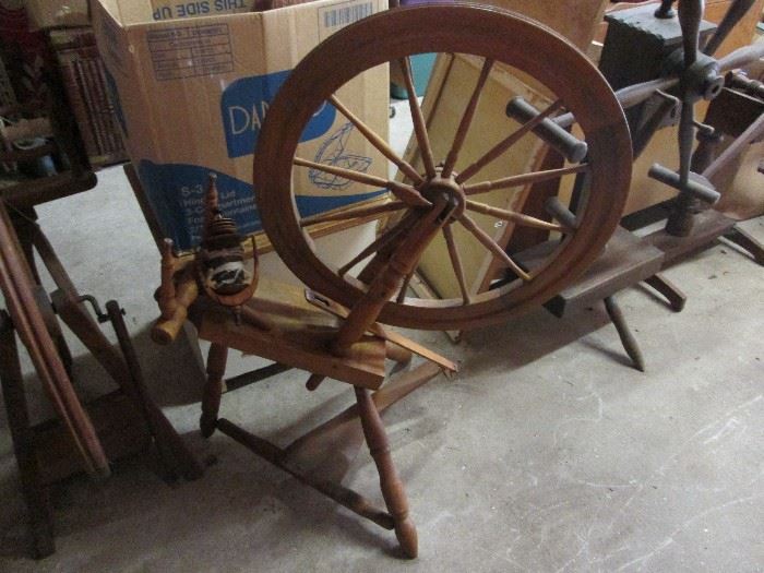 Antique Yarn Winders & Flax Wheels