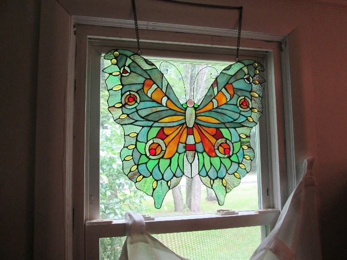 Large Stained Glass or Resin Butterfly