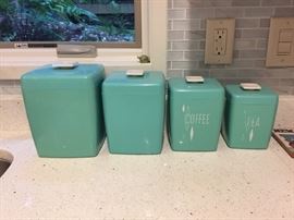 Retro four piece canister set