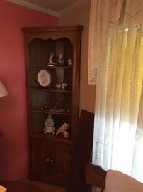 Corner unit, figurines, artwork