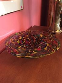 Contemporary art glass bowl