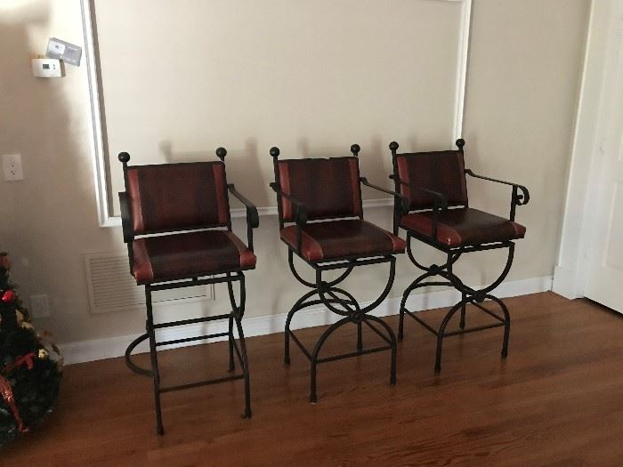 Leather stools 