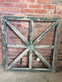Beautiful but fragile transom from demolished old Chicago building. Great decorative piece for the right space.  40" x 37.5" $80