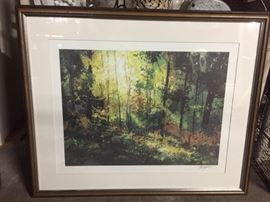 Signed limited edition print by local Nashville artist. Overall size is 38"W x 33"H  $40