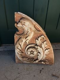 Unique Old building part with griffin design and great terra cotta color from Chicago.  $225