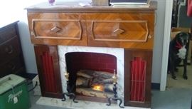 outside novelty fire place