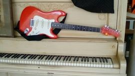 Japanese Hondo 1980's electric guitar plays well