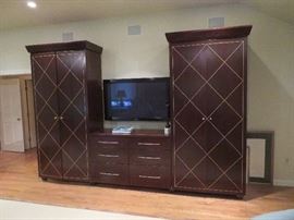 Custom 3-pc wardrobe unit (overall: 144"w x 96.5"h)