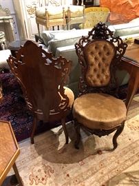 Pair of Belter Victorian Chairs 