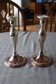 Silver candle stick holders (Oneida)