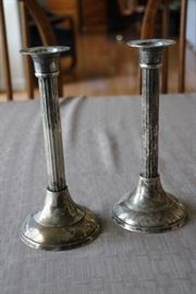 Silver candle stick holders made in India