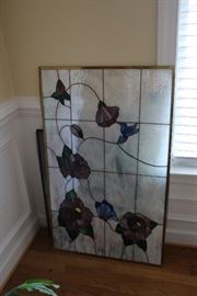 Large floral stained glass piece