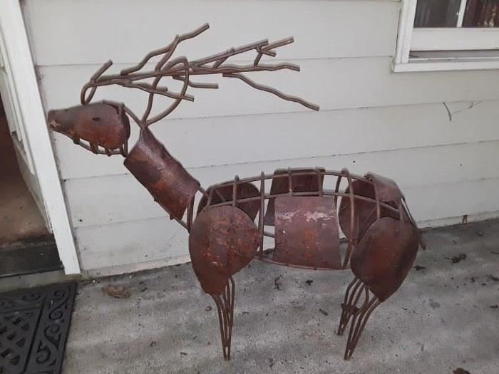 original reindeer metal sculpture