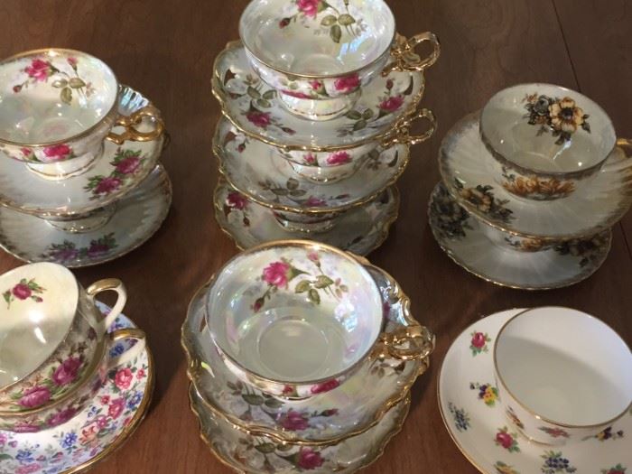 Variety of tea cups.  