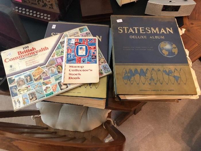 Full Statesman Stamp collection books, some very rare stamps