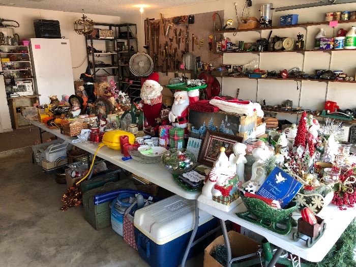 Stuffed garage, Holiday, tools, misc, you name it!