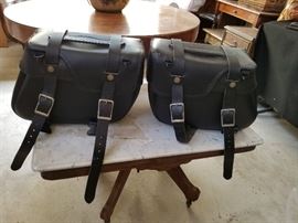 pair of leather saddle bags for Harley Davidson-new